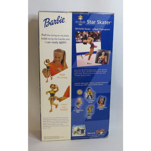 1997 Star Skater BARBIE 53375 Michelle Kwan Olympics New In Box Mattel Caucasian - Picture 2 of 10